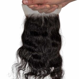 closure cheveux qualité indien remy temple 6x6 noir ondulée